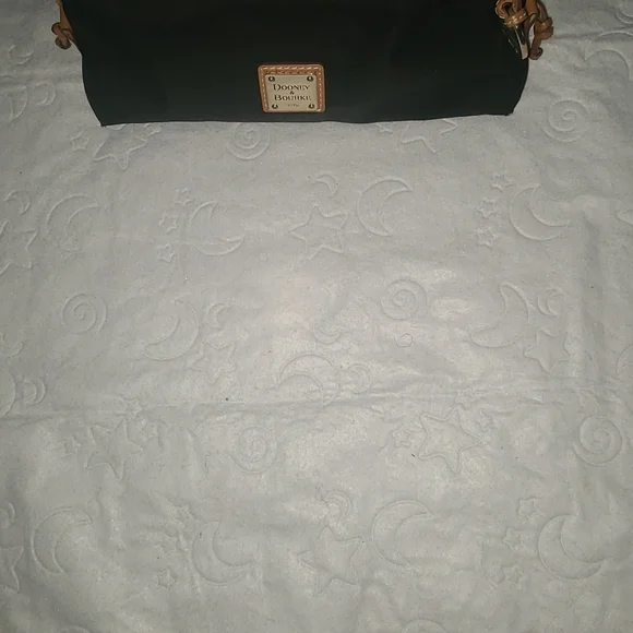 Dooney & Bourke Black Nylon & Leather Pouchette with Logo - Picture 9 of 9